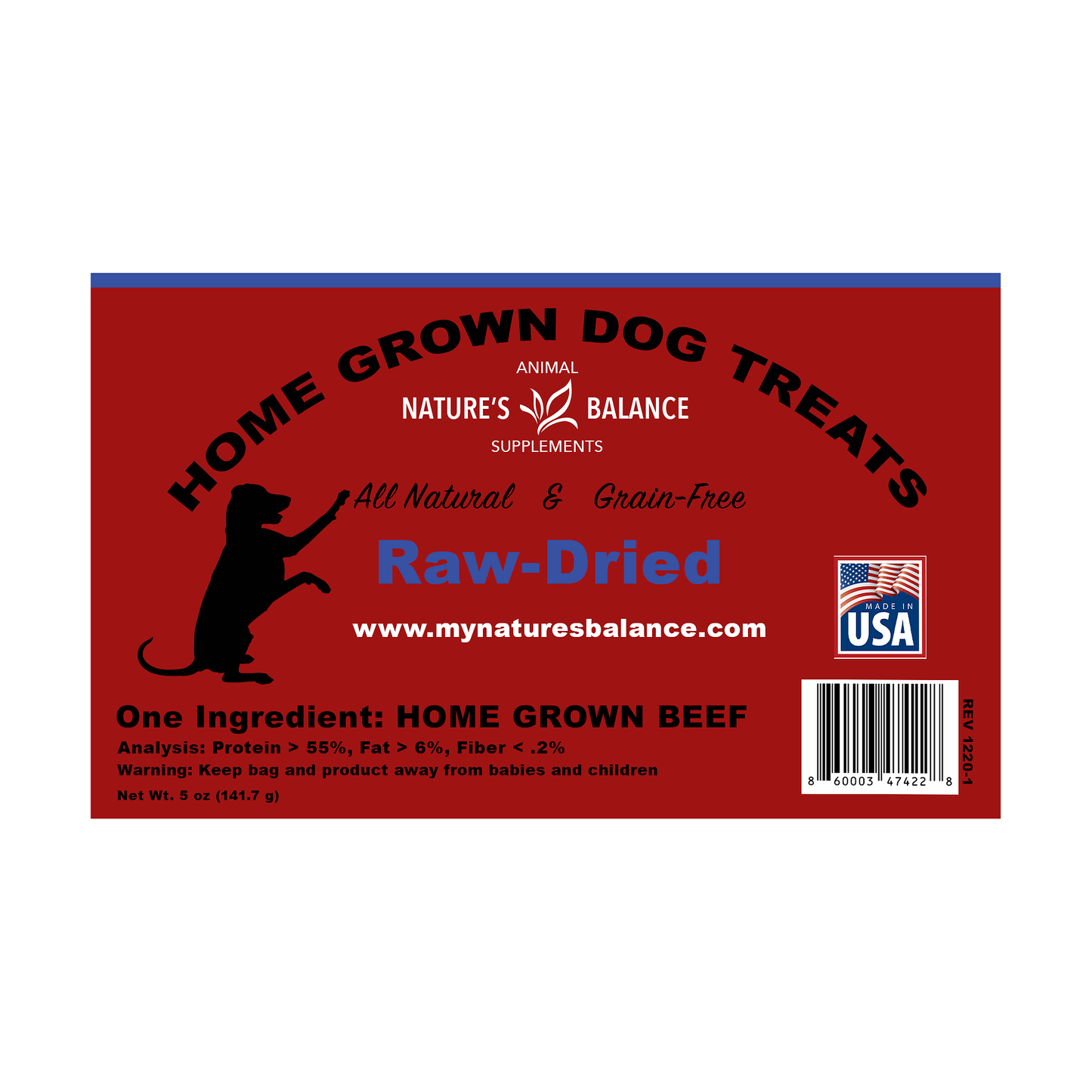 Beef Dog Treat Label - 5 oz