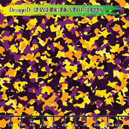 Halloween Camo ★ Pattern Vinyl | Faux Leather | Sublimation (TAT 3 BUS DAYS)