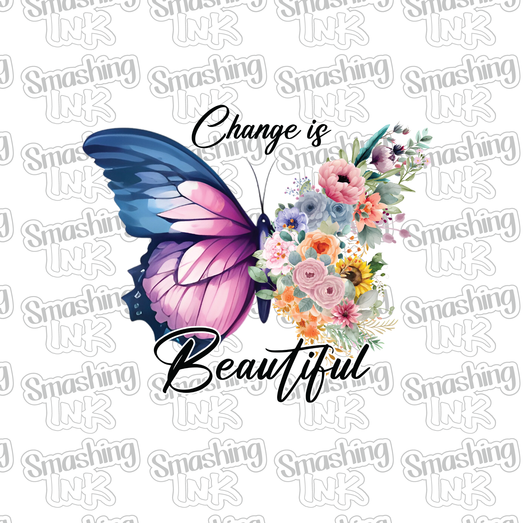 Floral Butterflies - Heat Transfer | DTF | Sublimation (TAT 3 BUS DAYS ...