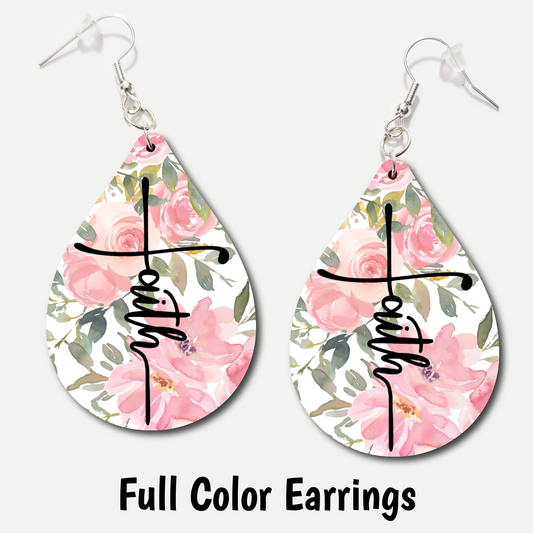Floral Faith - Full Color Earrings