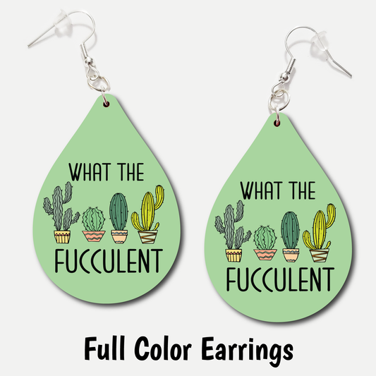 Fucculent - Full Color Earrings