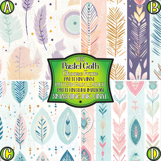 Pastel Boho ★ Pattern Vinyl | Faux Leather | Sublimation (TAT 3 BUS DAYS)