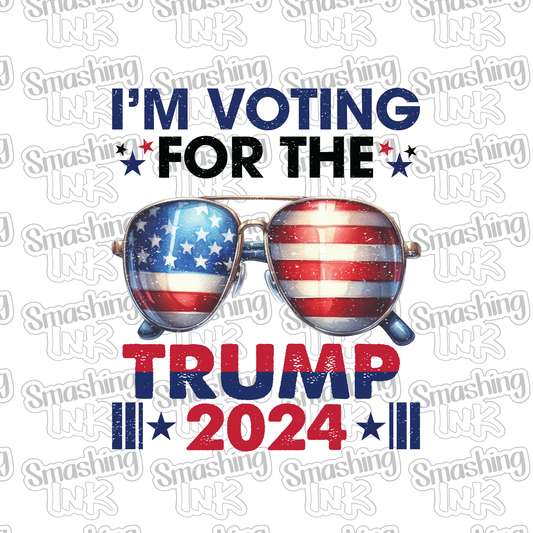 I'm Voting For The Trump 2024 - Heat Transfer | DTF | Sublimation (TAT 3 BUS DAYS) [15G5-16HTV]