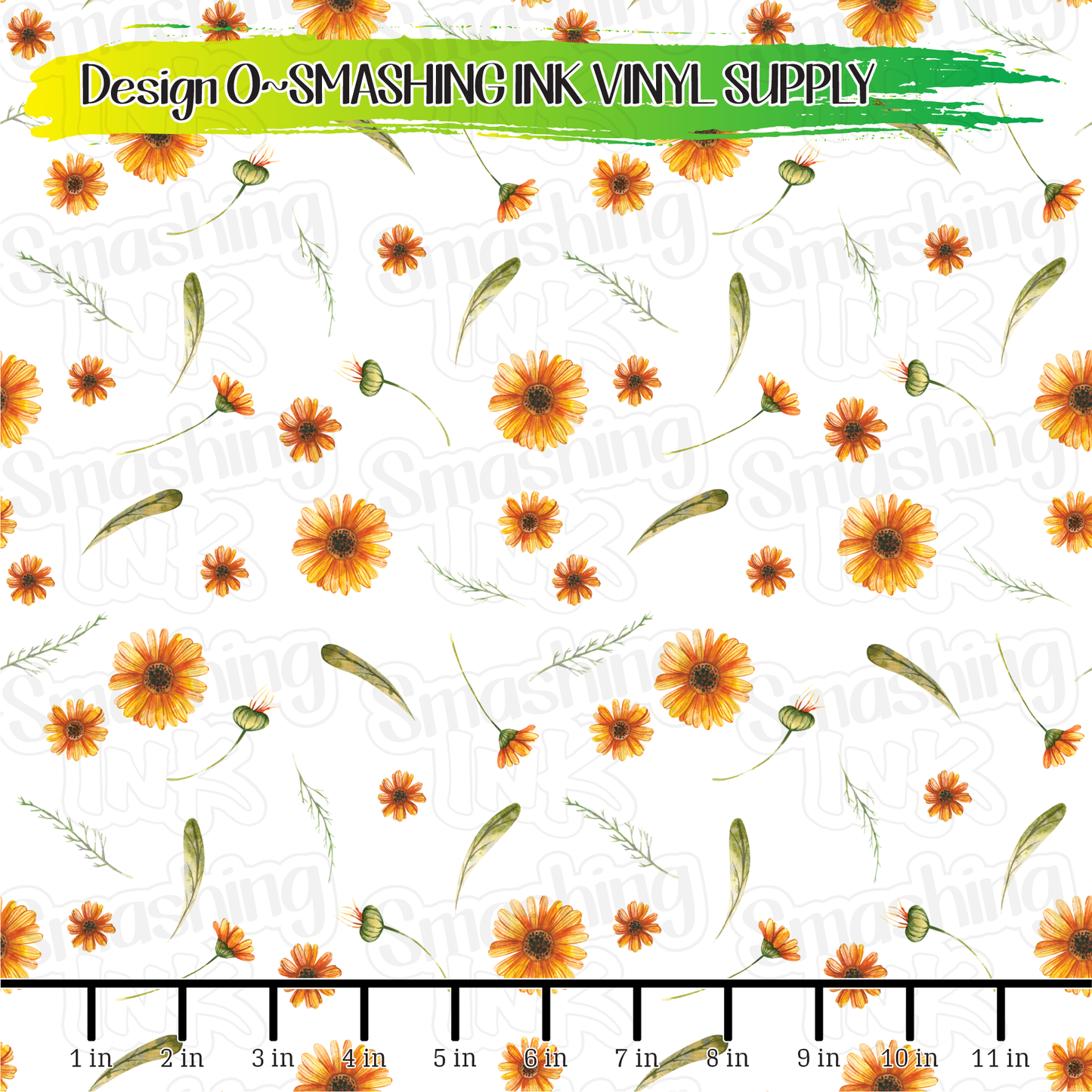 Halloween Floral  ★ Pattern Vinyl | Faux Leather | Sublimation (TAT 3 BUS DAYS)