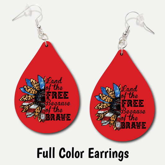 Land Of The Free - Full Color Earrings