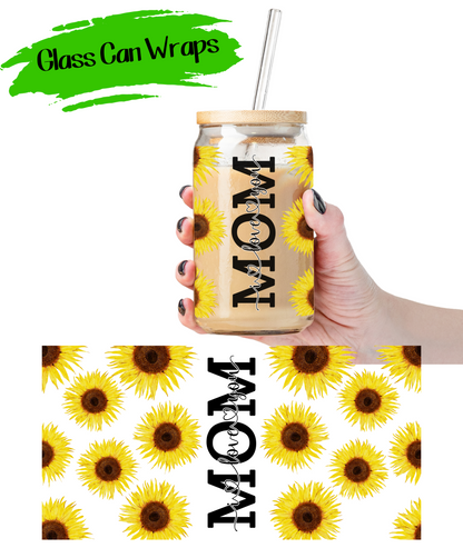 Love Mom Wrap for 16/20 oz Cups - UV DTF or Sublimation (SHIPS IN 3-7 BUS DAYS)