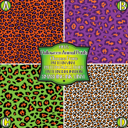 Halloween Animal Prints ★ Pattern Vinyl | Faux Leather | Sublimation (TAT 3 BUS DAYS)