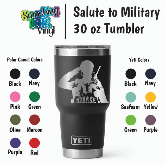 Salute to Military - Engraved Tumblers