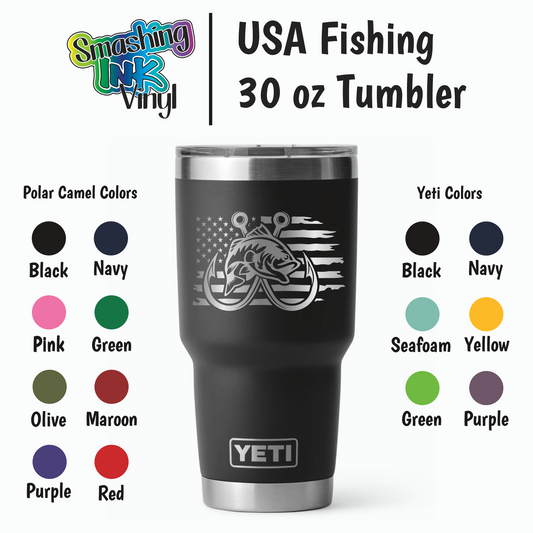 USA Fishing - Engraved Tumblers
