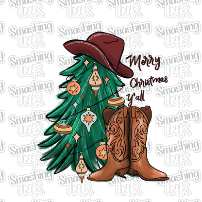 Merry Cowboy Christmas - Heat Transfer | DTF | Sublimation (TAT 3 BUS DAYS) [4G46-7HTV]