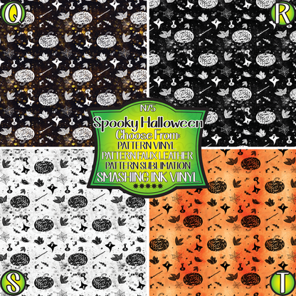 Spooky Halloween  ★ Pattern Vinyl | Faux Leather | Sublimation (TAT 3 BUS DAYS)