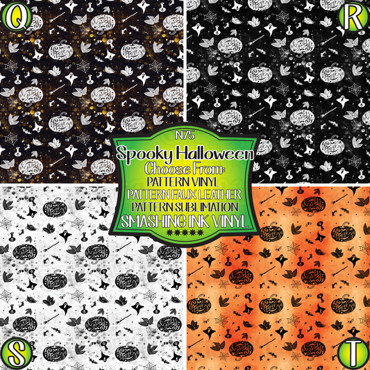 Spooky Halloween  ★ Pattern Vinyl | Faux Leather | Sublimation (TAT 3 BUS DAYS)