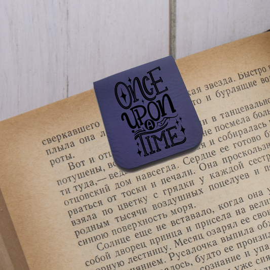 Once Upon A Time - Magnetic Leatherette Bookmark - Choose your leatherette color!