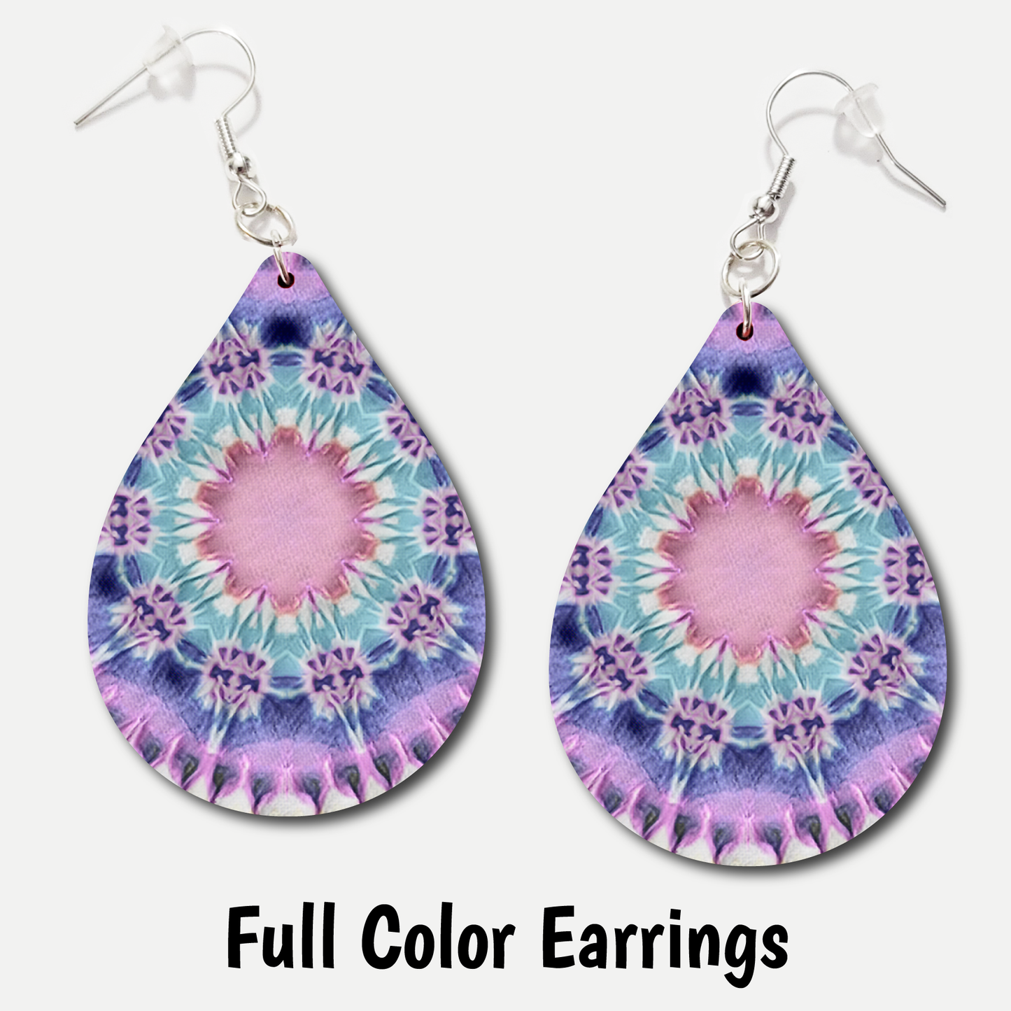 Purple Tie Dye - Acrylic Earrings