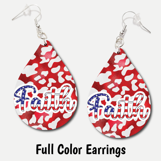Patriotic Faith - Full Color Earrings
