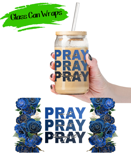 Pray Pray Pray Wrap for 16/20 oz Cups - UV DTF or Sublimation (SHIPS IN 3-7 BUS DAYS)