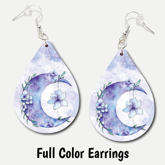 Purple Moon - Full Color Earrings