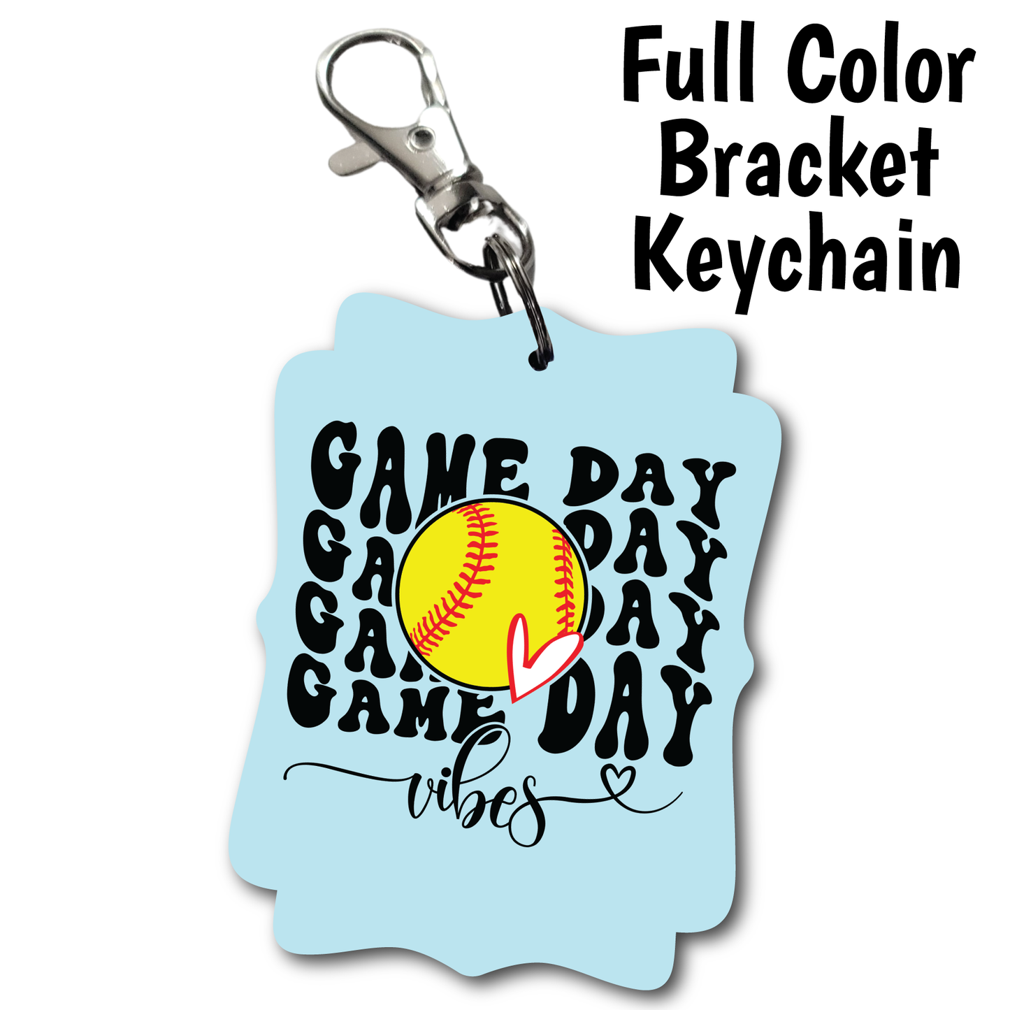 Softball Game Day Vibes - Acrylic Keychain