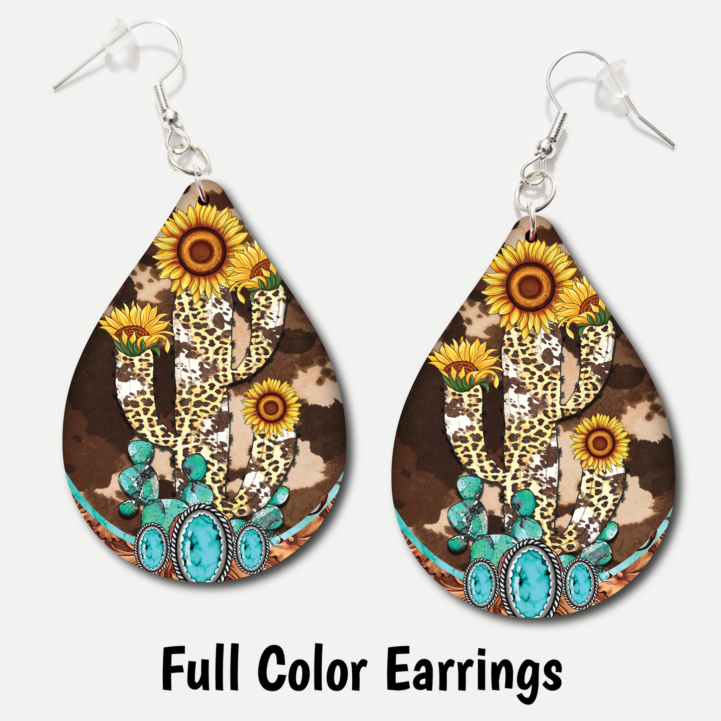 Sunflower Cactus - Acrylic Earrings