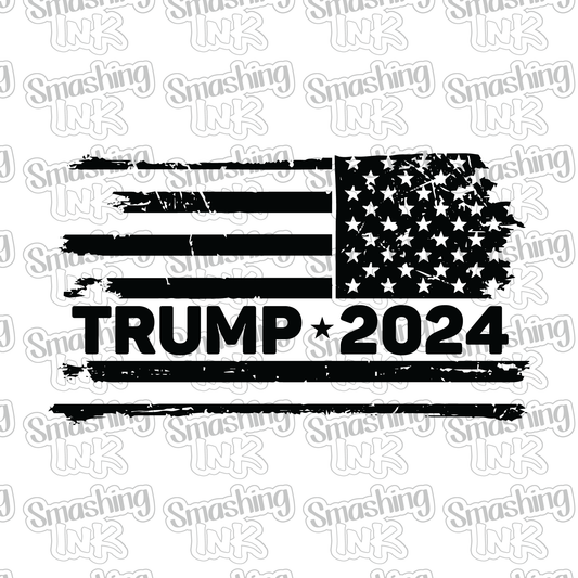 Trump 2024 American Flag 2 - Heat Transfer | DTF | Sublimation (TAT 3 BUS DAYS) [15G5-4HTV]