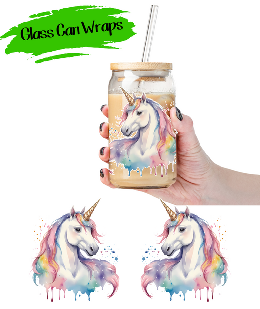 Unicorn Wrap for 16/20 oz Cups - UV DTF or Sublimation (SHIPS IN 3-7 BUS DAYS)