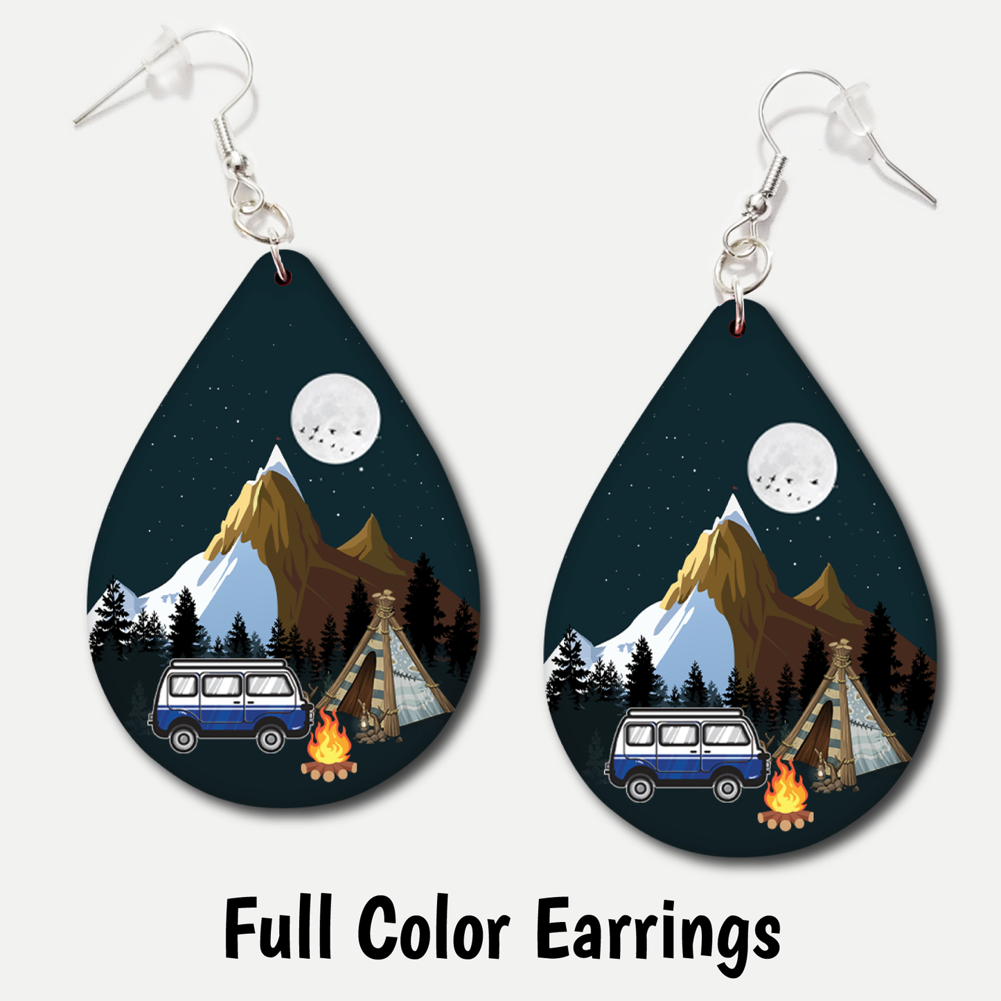 Van Camping - Full Color Earrings