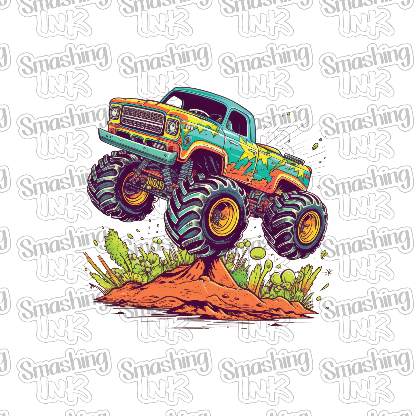 Vintage Monster Truck 1 - Heat Transfer | DTF | Sublimation (TAT 3 BUS DAYS) [9N-4HTV]