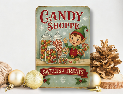 Candy Shoppe - Metal Home Decor Sign | 12x18 inches