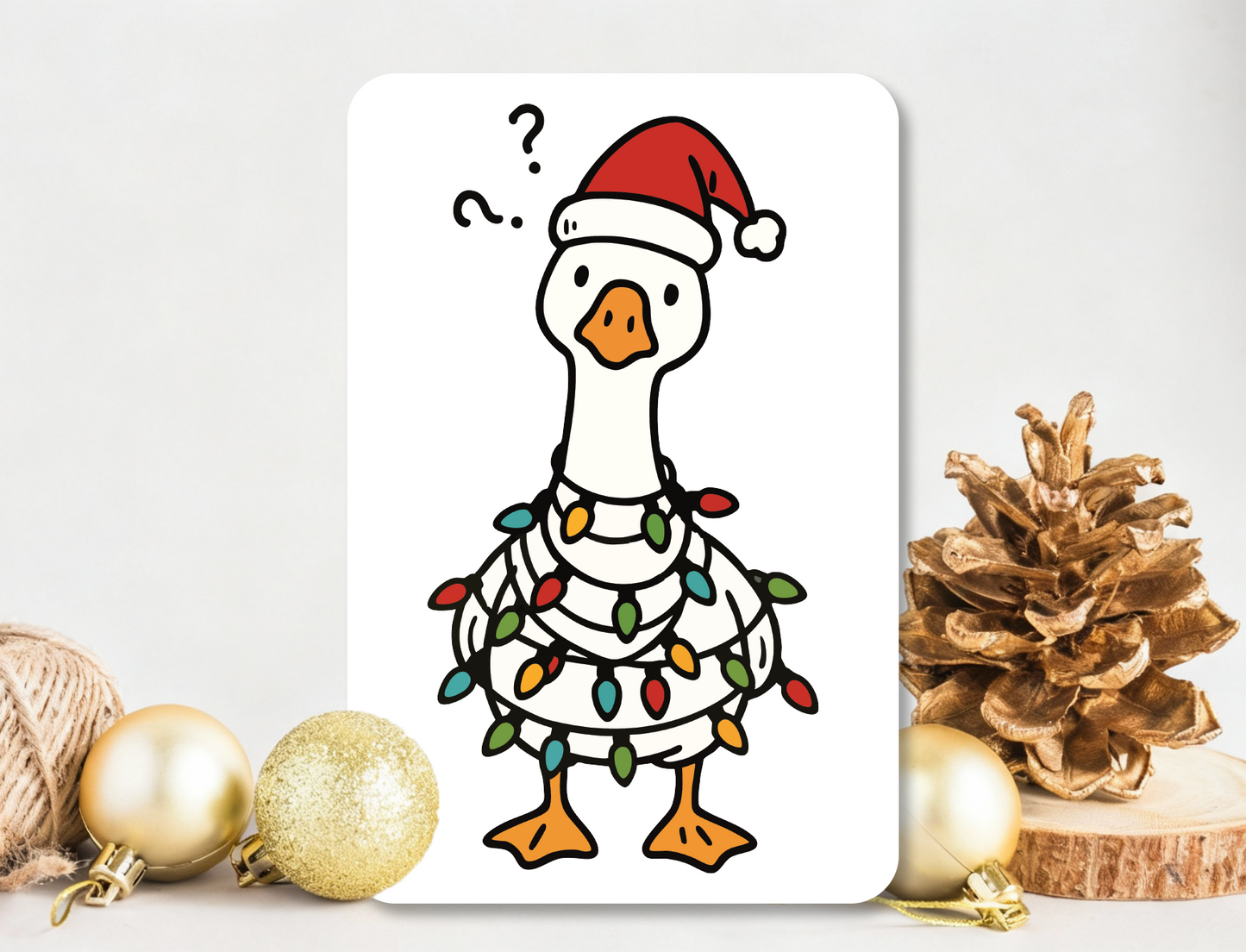 Christmas Goose - Metal Home Decor Sign | 12x18 inches