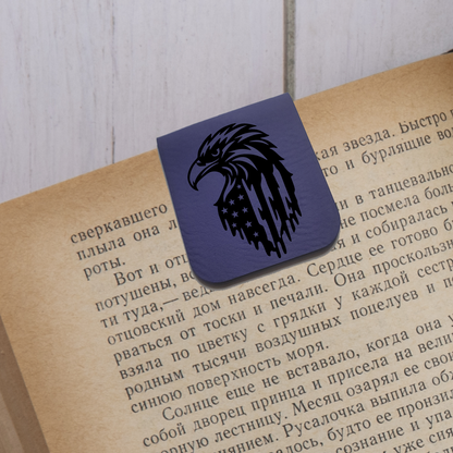 Eagle - Magnetic Leatherette Bookmark - Choose your leatherette color!