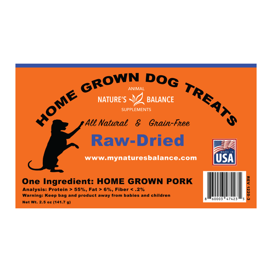 Pork Dog Treat Label - 2.5 oz