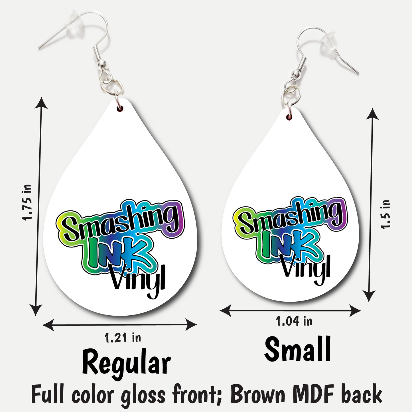 Softball Mom Glitter - Full Color Earrings