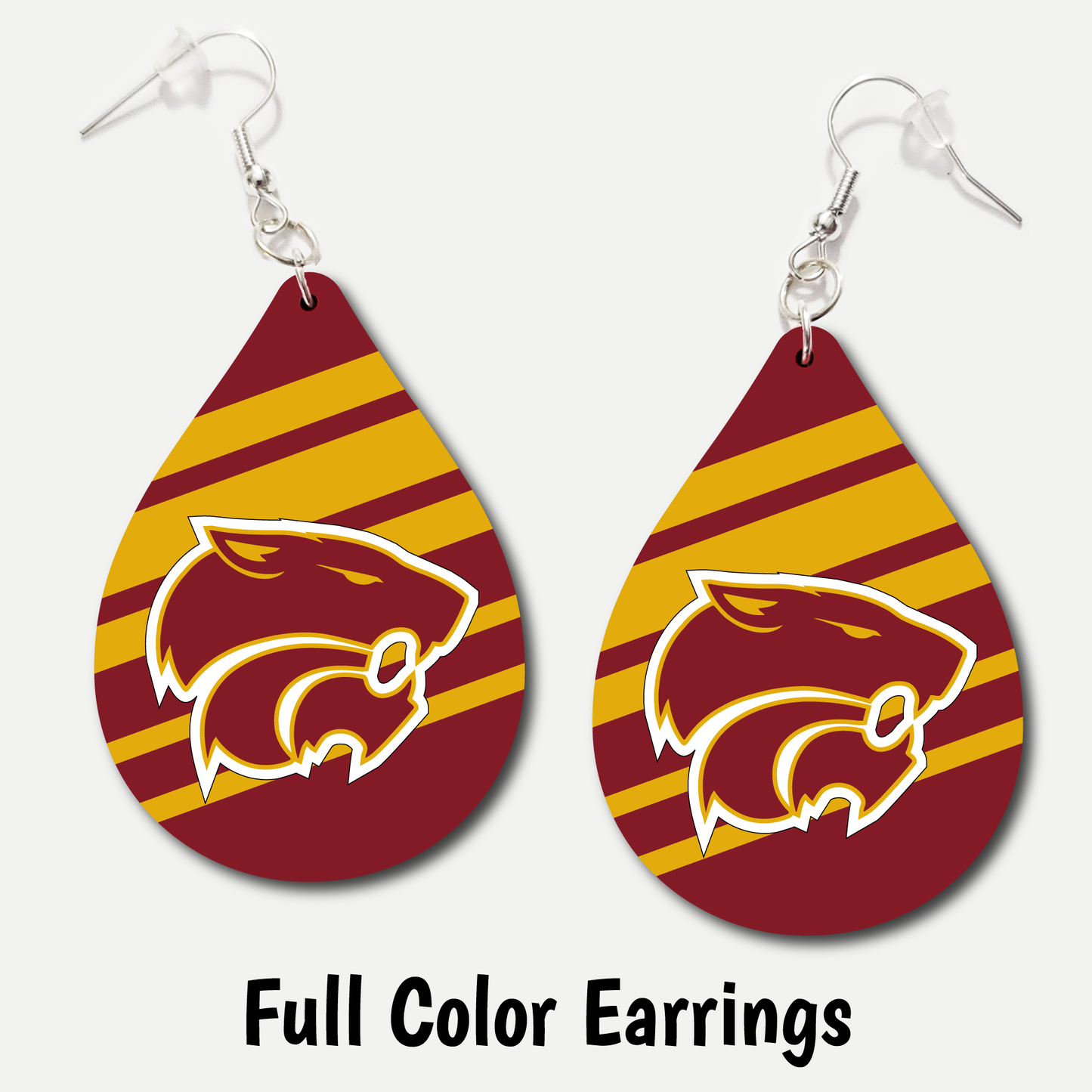 Columbia Wildcats - Full Color Earrings