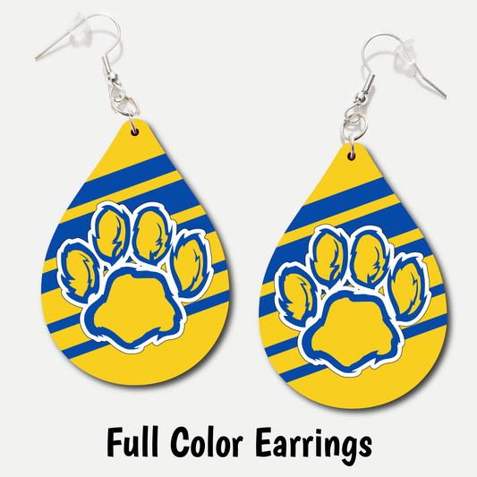 Caldwell Cougars 2 - Acrylic Earrings