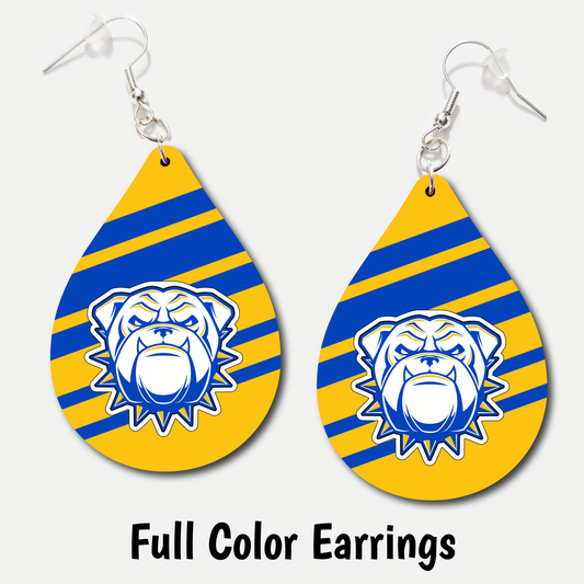 Ririe Bulldogs - Full Color Earrings