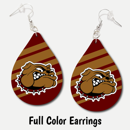 Sandpoint Bulldogs - Full Color Earrings