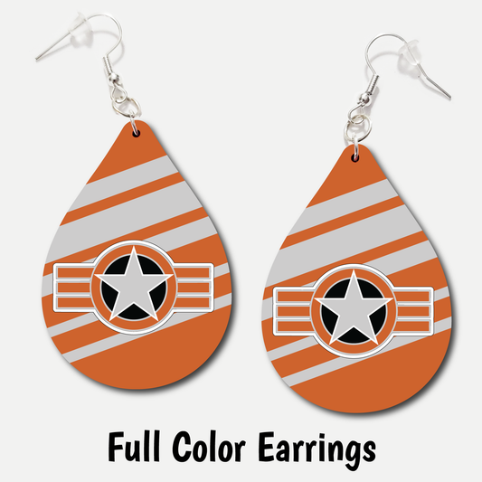 Ridgevue Warhawks - Full Color Earrings