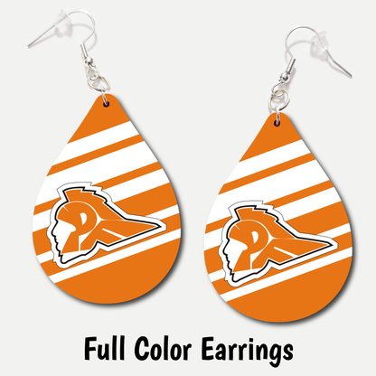 Post Falls Trojans - Full Color Earrings