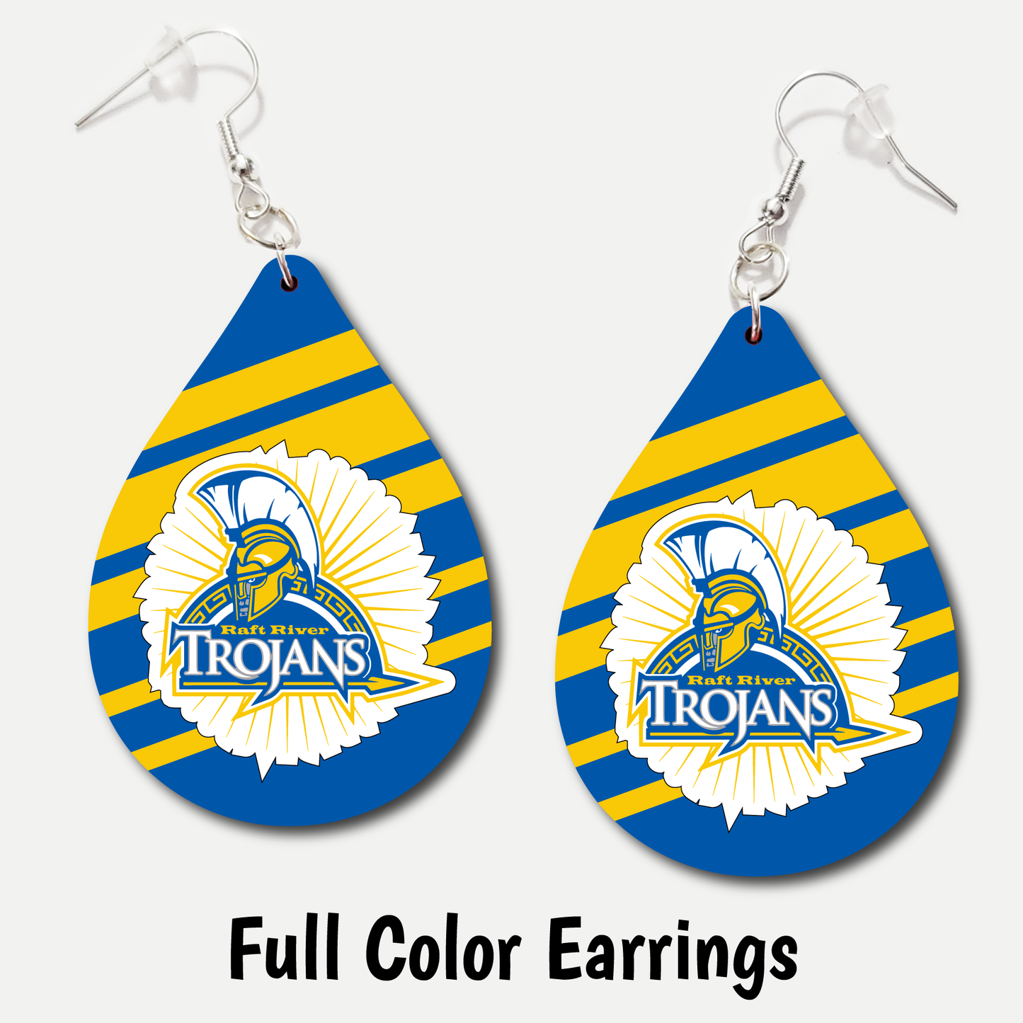 Raft River Trojans - Full Color Earrings