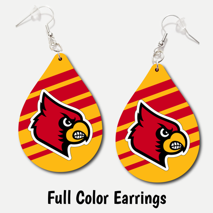 Soda Springs Cardinals - Full Color Earrings