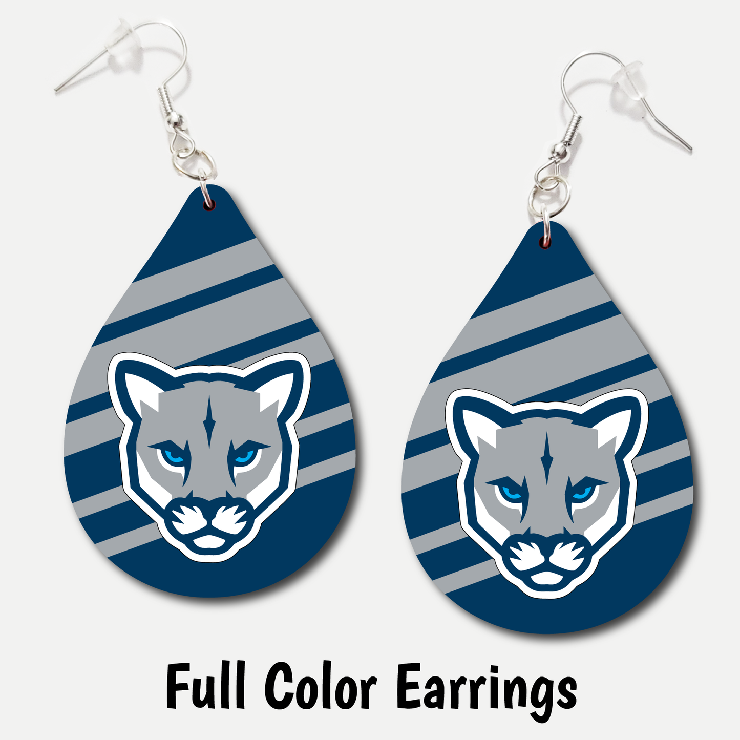 Firth Cougars - Full Color Earrings