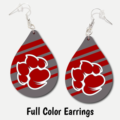 Madison Bobcats - Full Color Earrings