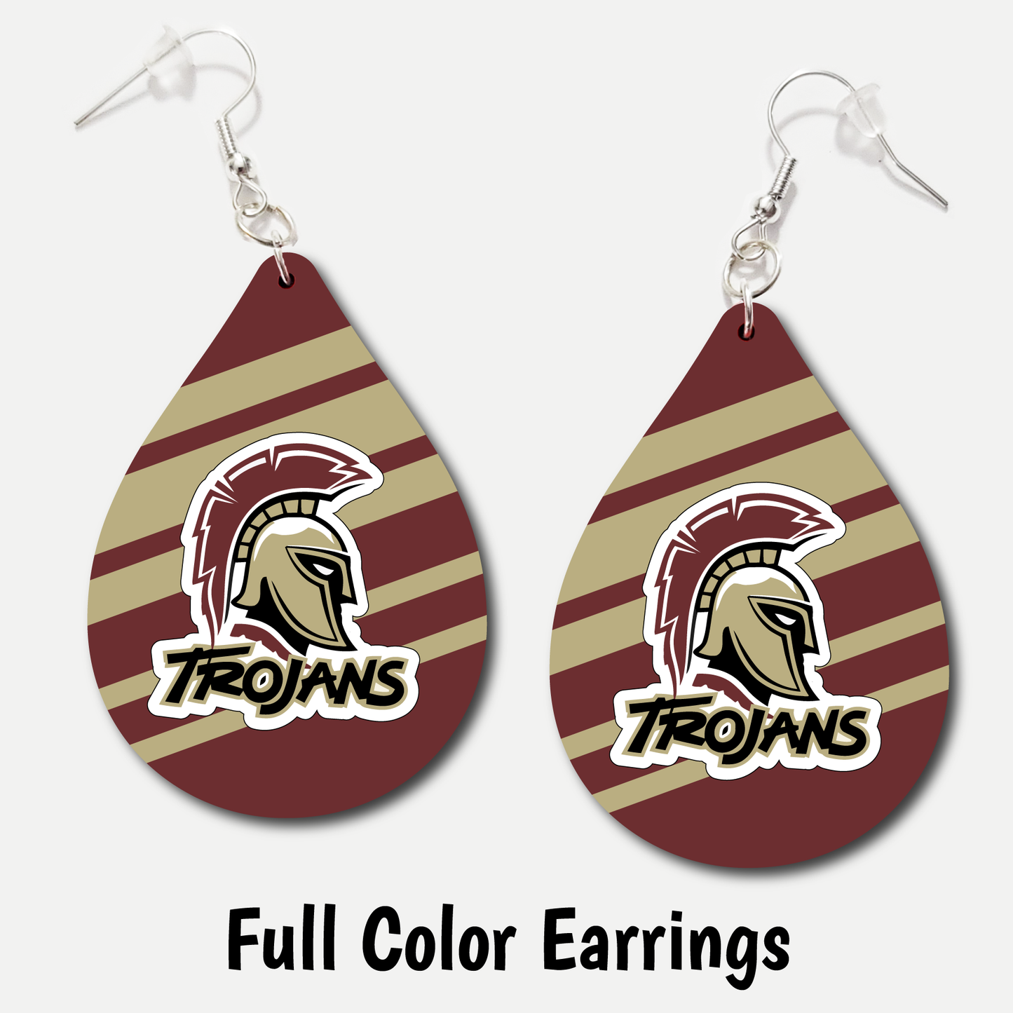 Rigby Trojans - Full Color Earrings