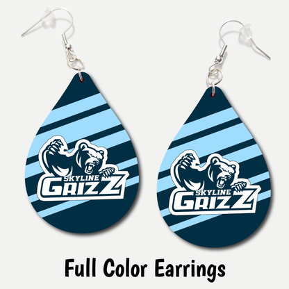 Skyline Grizzlies - Acrylic Earrings