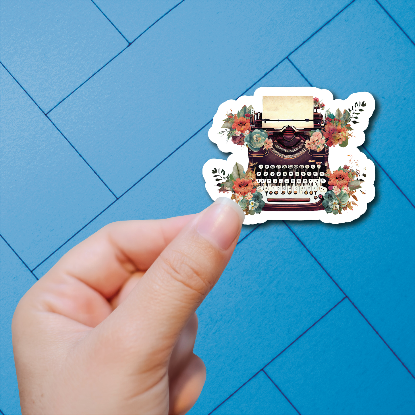 Vintage Typewriters - Full Color Vinyl Stickers (SHIPS IN 3-7 BUS DAYS)