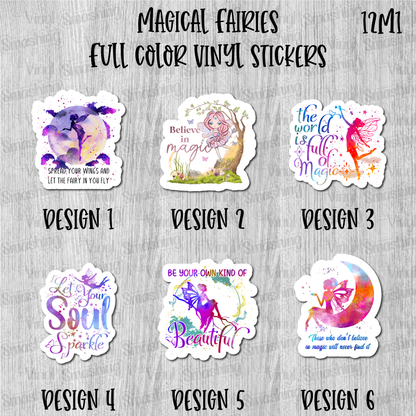 Magical Fairies - Full Color Vinyl Stickers (SHIPS IN 3-7 BUS DAYS)