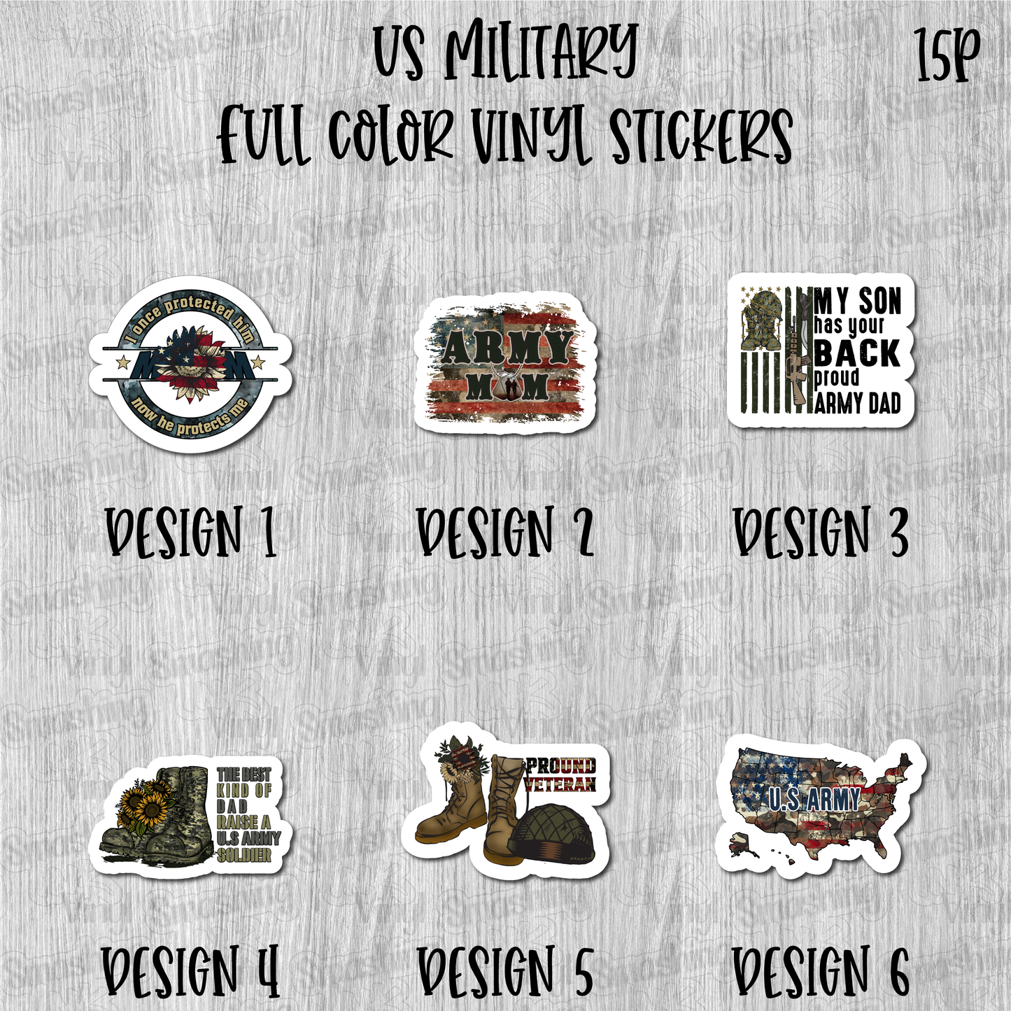 US Military - Full Color Vinyl Stickers (SHIPS IN 3-7 BUS DAYS)