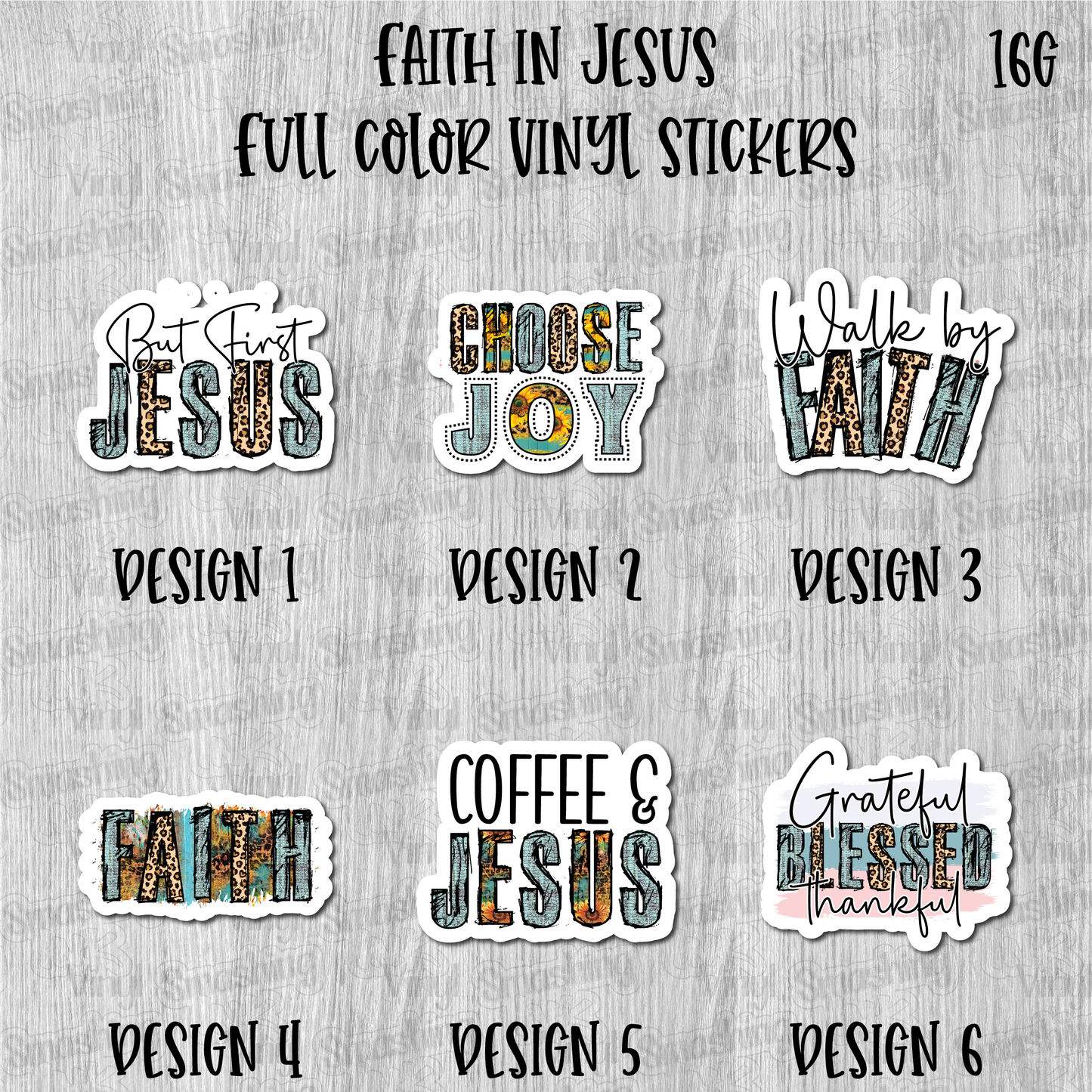 Faith In Jesus - Full Color Vinyl Stickers (SHIPS IN 3-7 BUS DAYS)