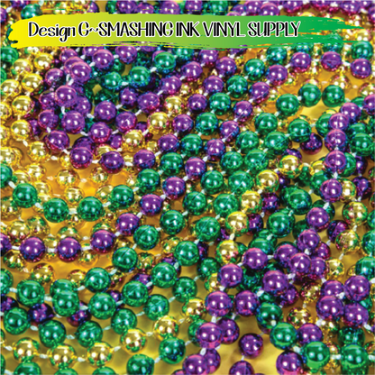 Mardi Gras Beads ★ Laser Safe Adhesive Film (TAT 3 BUS DAYS)