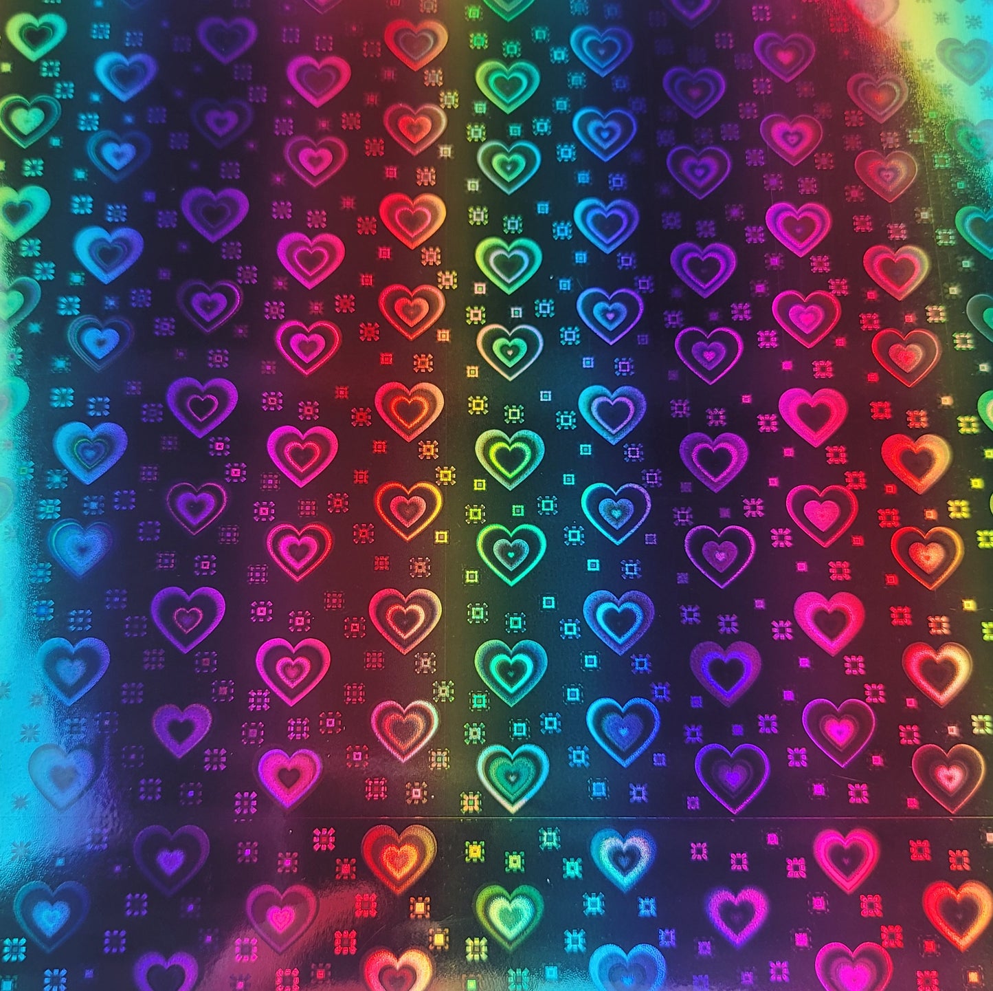 Hearts - Rainbow Adhesive Vinyl